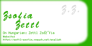 zsofia zettl business card